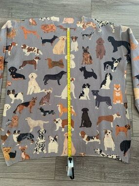 🐾 Playful Dog Print Crewneck Sweater - Cozy Chic Spring Knit